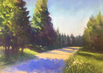 Summer Road by Genie Aylor, pastel accepted into the Spirit of Pastel 2022 show