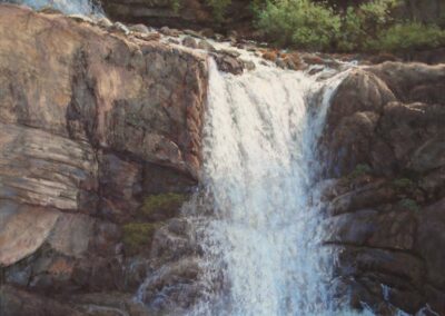 Athabasca Falls by Marcia Ballowe, pastel accepted into the Spirit of Pastel 2022 show