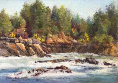 Boiler Bay by Steve Bennett, pastel accepted into the Spirit of Pastel 2022 show