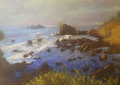Crescent City Lookout by Carrie Cantu, pastel accepted into the Spirit of Pastel 2022 show