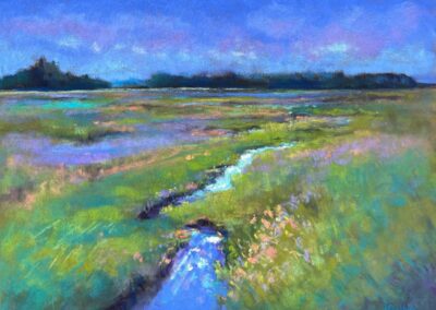 Nisqually Wetlands by Janice Carlton, pastel accepted into the Spirit of Pastel 2022 show