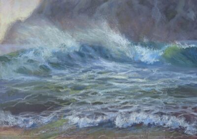 Emerald Seas by Janis Ellison, pastel accepted into the Spirit of Pastel 2022 show