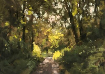 Around The Bend by Kim Eshelman, pastel accepted into the Spirit of Pastel 2022 show