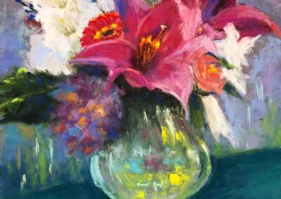 Garden Beauties by Susan Gorrie, pastel accepted into the Spirit of Pastel 2022 show