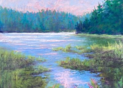 Rose Colored Morning by Patti Hagan, pastel accepted into the Spirit of Pastel 2022 show