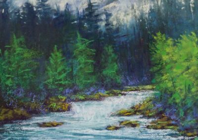 Spring Snowmelt by Patti Hagan, pastel accepted into the Spirit of Pastel 2022 show