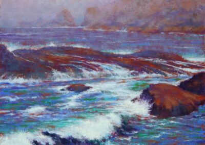 Foggy N'Ocean by Mike Kolasinski, pastel accepted into the Spirit of Pastel 2022 show