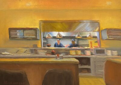 Breakfast On Route 66 by Judy Richardson, pastel accepted into the Spirit of Pastel 2022 show