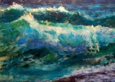 Blue Wave by Jan Rosenberg, pastel accepted into the Spirit of Pastel 2022 show