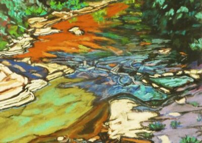 20 Mile Creek Penn-NY Border by Lewis Williams, pastel accepted into the Spirit of Pastel 2022 show