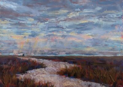 Warm Evening, Myrtle Beach, pastel painting by Becky Chappell