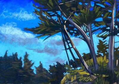 Salty Blues, pastel painting by Carrie Moore