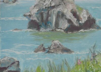 Island Retreat, pastel painting by Linda Evans