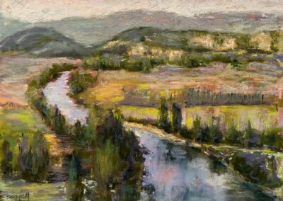 The Domme, pastel painting by Elaine Aye