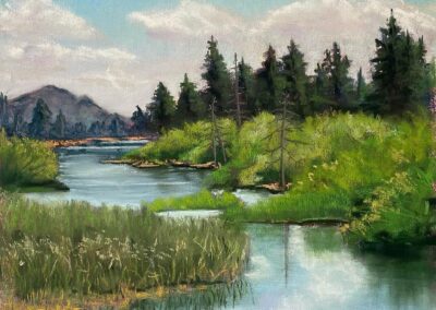 Beyond Still Waters II, pastel painting by Laura Fouts