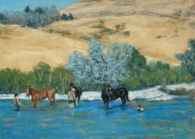 Cool Down, pastel painting by Norma Hall