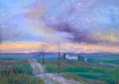 Road To Carlton, pastel painting by Mary Weil