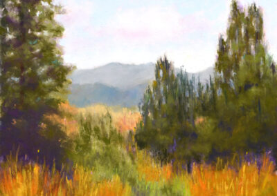 Alaskan Path, 9 x 12 soft pastel painting by Shirley Anderson