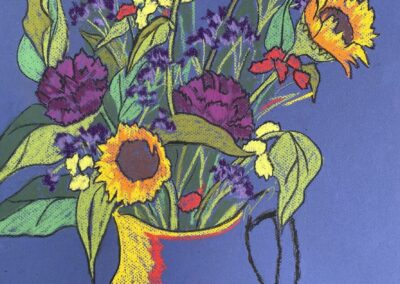 Mom's Favorite Flowers, 20 x 15 soft pastel painting by Peggy Anne Braeutigam