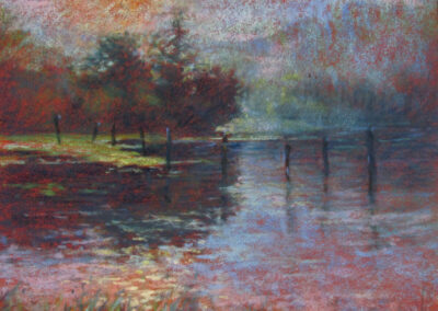 I Am Not The Moon 8, 11 x 11 soft pastel painting by Vicki Brink