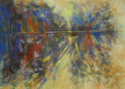 Mirrored Vision, 18 x 24 soft pastel painting by Jane E Buccola