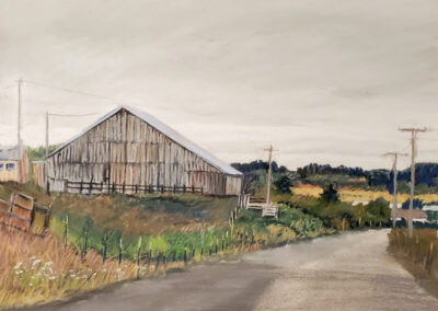 Fog Clearing Near Loleta, 11 x 14 soft pastel by Debee Holland-Olson