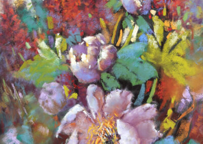 Purple Shadows, 18 x 12 soft pastel painting by Jan Horn