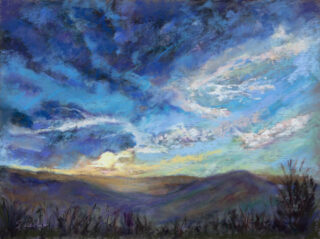 Daybreak, 11 x 14 soft pastel painting by Suzanne Leslie
