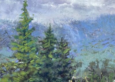 Above It All, 12 x 9 soft pastel painting by Connie Noah