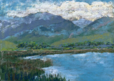 Dailey Lake, 12 x 16 soft pastel painting by Janet M Rawlings