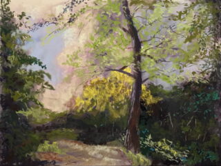 Path To Rydal Water, 12 x 18 soft pastel painting by Geoffrey Staniford