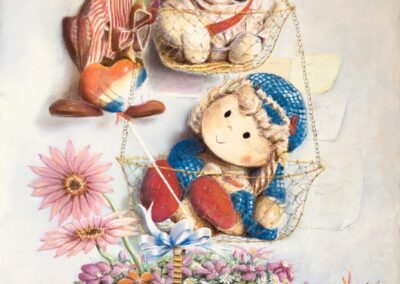 Kid's Desk, 30 x 22 soft pastel painting by Kuang Tao Yang