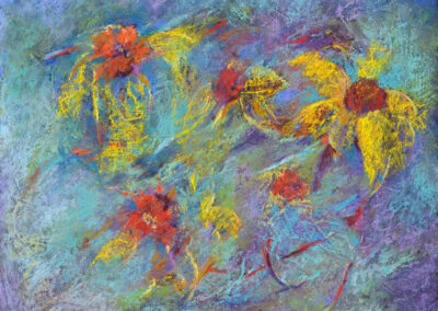 Shirley Anderson Sunflowers Soft Pastel 11 x 14 $1,000