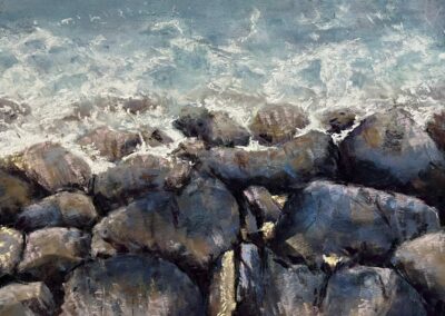 Elaine Daggett Aye The Shoreline Pastel 14 x 11 $250