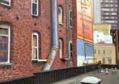 Gerald Boyd Wall-Dogs in Chinatown Soft Pastel 16 x 20 $0