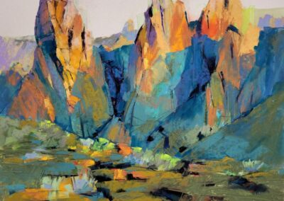 Denali Brooke The Cliffs 3 Soft Pastel 16 x 20 NFS