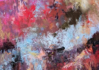 Becky J Chappell It's Raining Chaos II Soft Pastel 14 x 11 $350