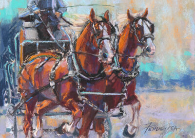 Kathryn Fehlig Heads Up! Soft Pastel 12 x 12 $800