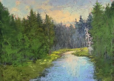 Patti Hagan River Blues Soft Pastel 12 x 12 NFS