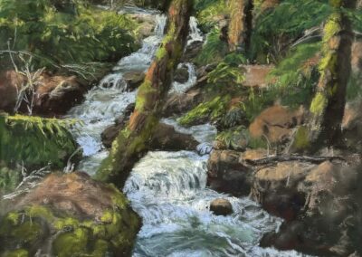Norma Hall Spring Flows Pastel 16 x 12 $250