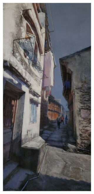 Established: PAO Award Lin Hong Yuan Su Under the Sunshine Shipu Records Soft Pastel 34 x 17 NFS