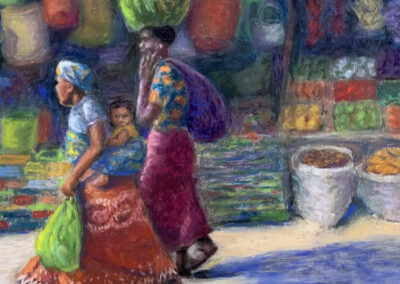 M Marie Jamieson Hurrying Home Soft Pastel 12 x 12 NFS