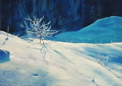 Olga Parr Silver Blue Soft Pastel 15 x 19 NFS