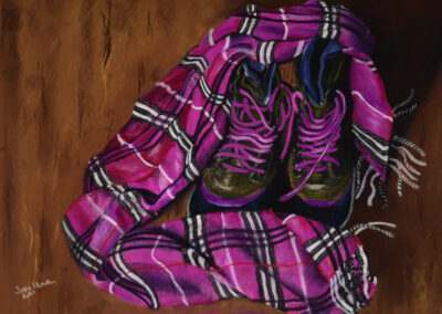 Terri Levine Rosenblum Baby, It's Cold Outside Pastel 18 x 22 $1,500