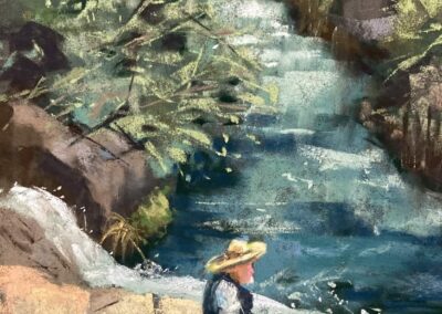 Debbie Turner Sweeney Taking a Break Soft Pastel 7 x 5 NFS