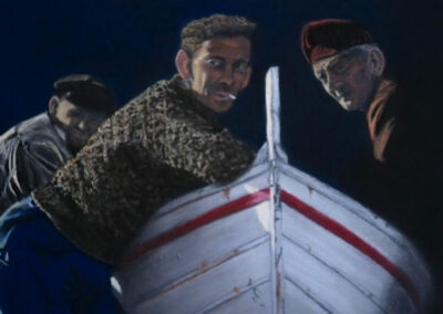 Marti Walker A Stranger Approaches Pastel 20 x 27 NFS