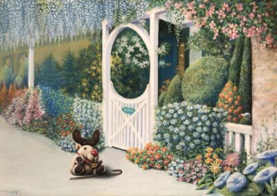 Kuang Tao Yang Hiding in garden Soft Pastel 15 x 22 NFS