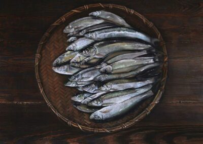 Wu Yu Food For The New Year Series No.1–Surplus Fish For The Year Soft Pastel 29.5 x 42.1 $0