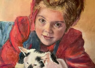 Richard Bonetti ,regular member, Junie with Kitty