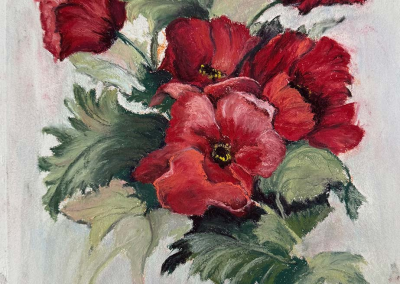 Norma Hall, Regular Member Red Poppies 12 x 9